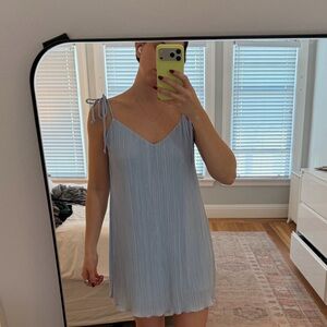 DANNIJO Sky Blue Pleated Dress